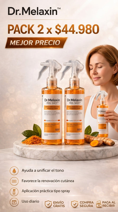 Dr. Melaxin™ Peel Shot Spray... ¡Luce Una Piel Más Luminosa en pocos días!