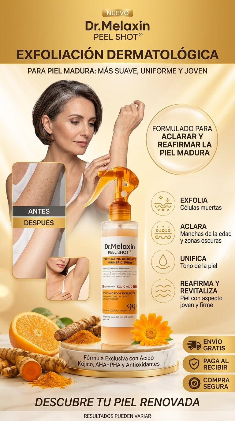 Dr. Melaxin™ Peel Shot Spray... ¡Luce Una Piel Más Luminosa en pocos días!