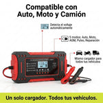 Cargador Reparador Inteligente de Batería para Auto